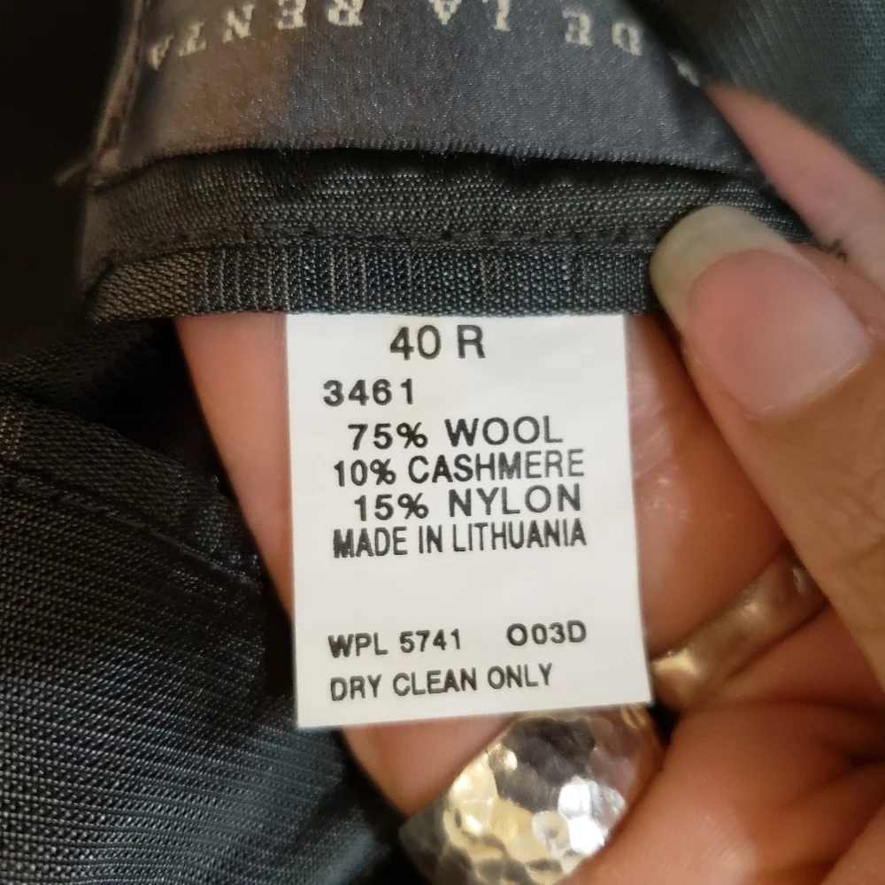 Oscar de la Renta Black Men's Blazer Size 40